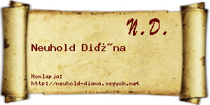 Neuhold Diána névjegykártya
